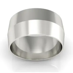 10mm Knife Edge Wedding Band in 14k