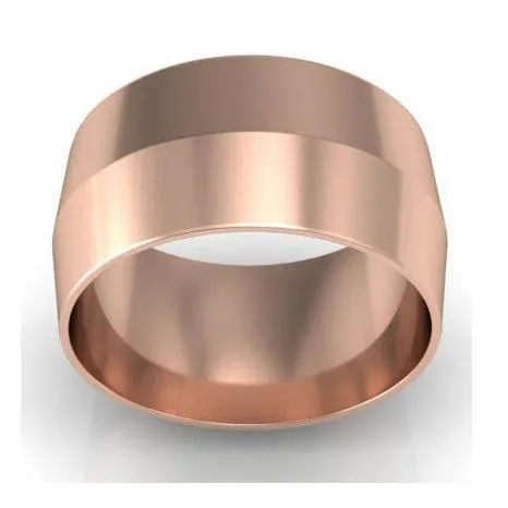 10mm Knife Edge Wedding Band in 14k