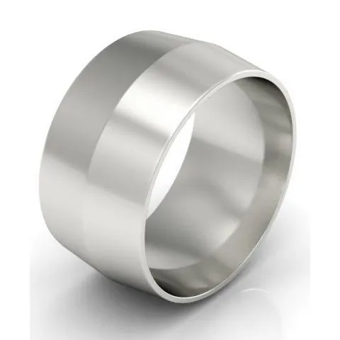 10mm Knife Edge Wedding Band in 14k