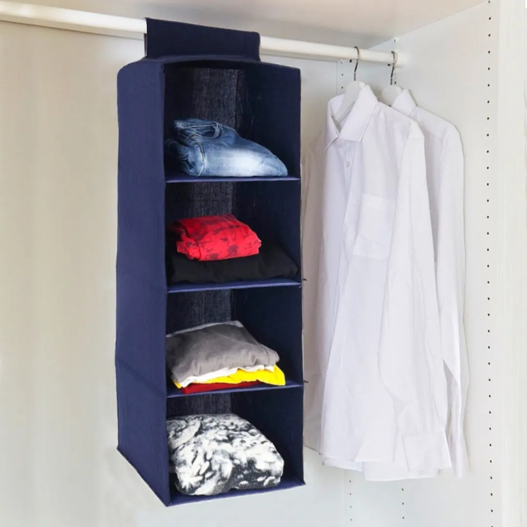 4 Layers Foldable Hanging Wardrobe Organizer (In 3 Colors)