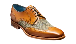 Barker Jackson two-tone Derby - Cedar Calf / Green Tweed