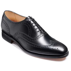 BARKER Malton Shoes - Mens Oxford Brogue - Black Calf