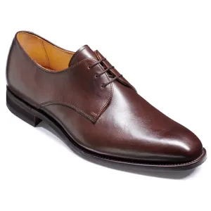 BARKER St. Austell Shoes - Mens Plain Fronted Derby - Dark Walnut Calf