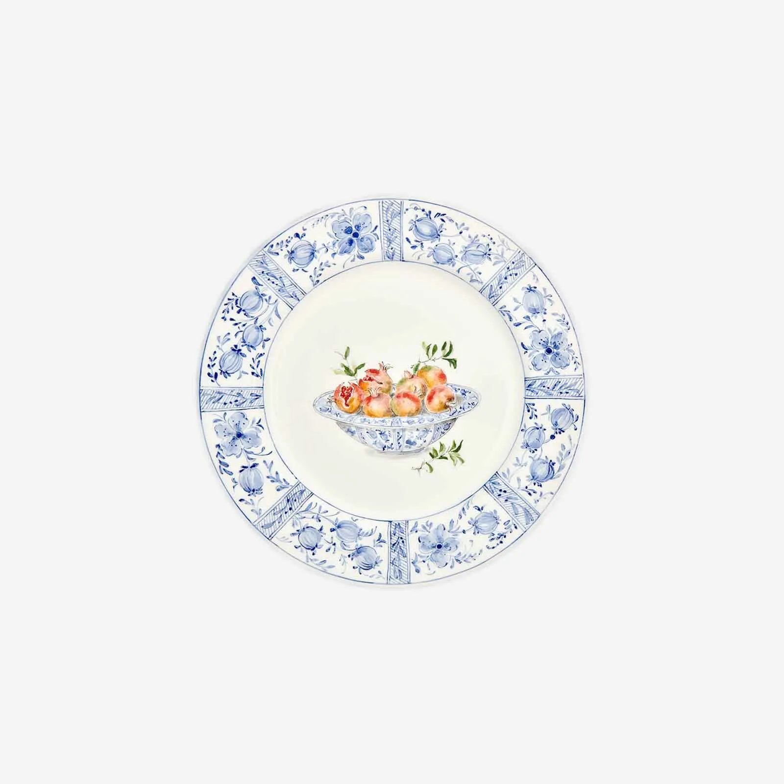 Basket with Pomegranates Dinner Plates - Set of 4