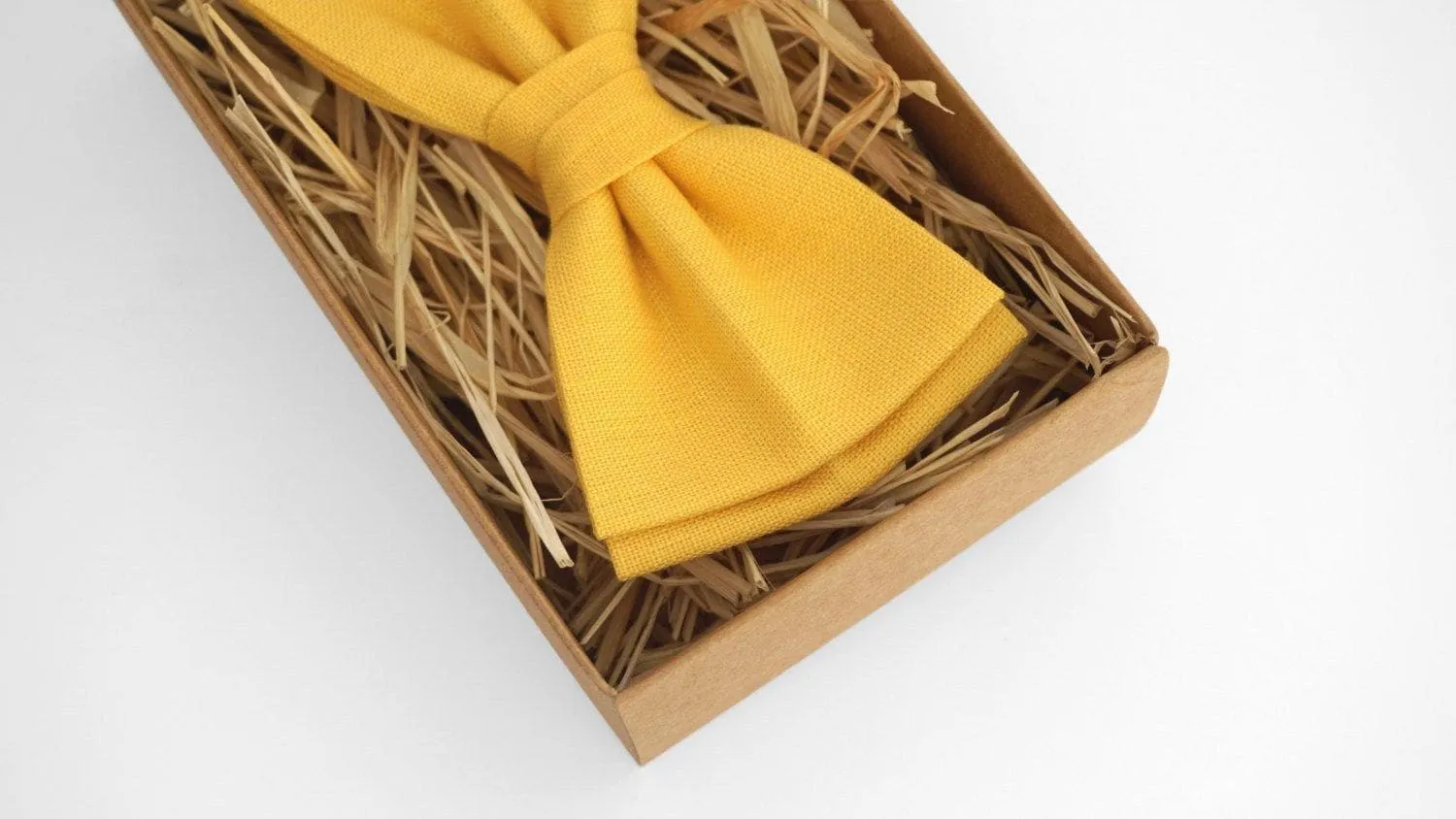 Bright Yellow Bow Tie | Wedding Accessory for Men, Kids & Babies