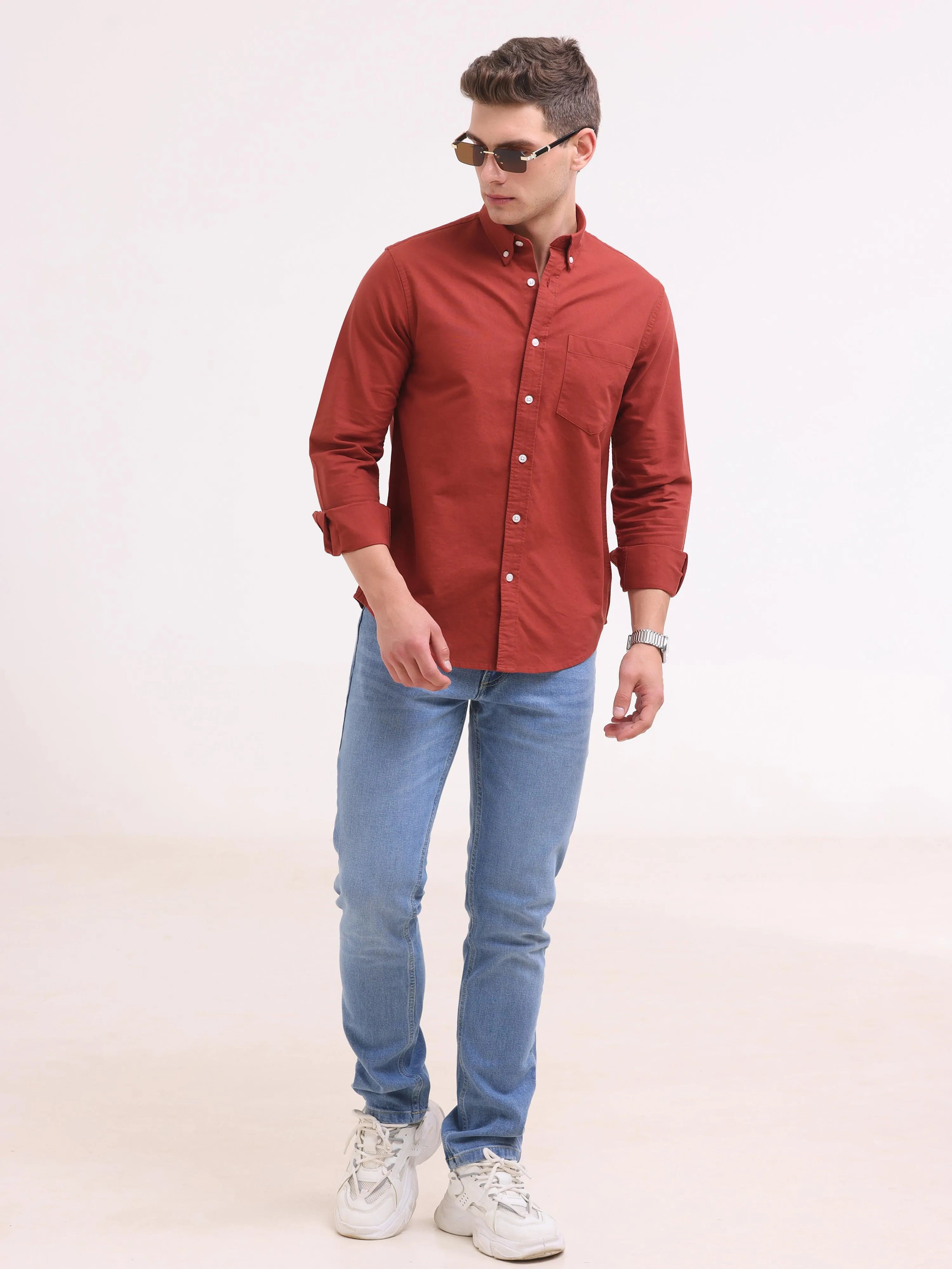 Celest Oxford Shirt - Red