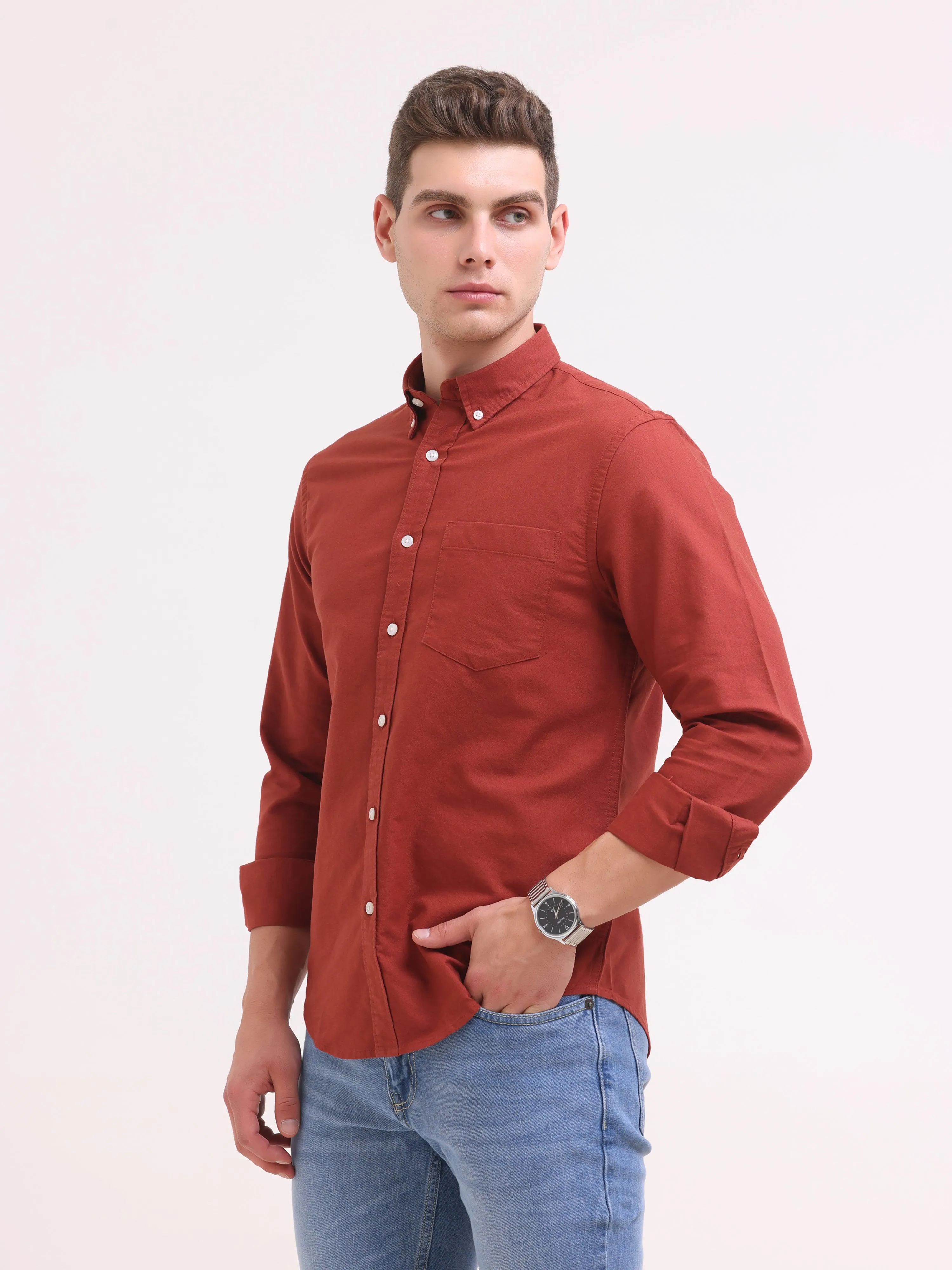 Celest Oxford Shirt - Red