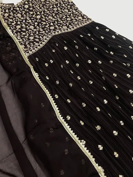 Charming Dark Purple Color Embroidery Work Salwar Suits For Women