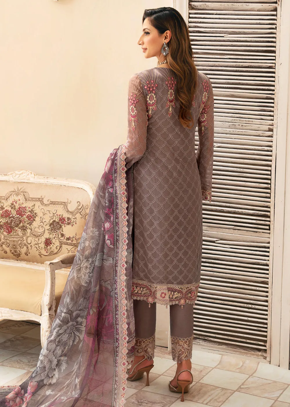 Chevron Luxury Chiffon Collection 24 by Ramsha | A-908