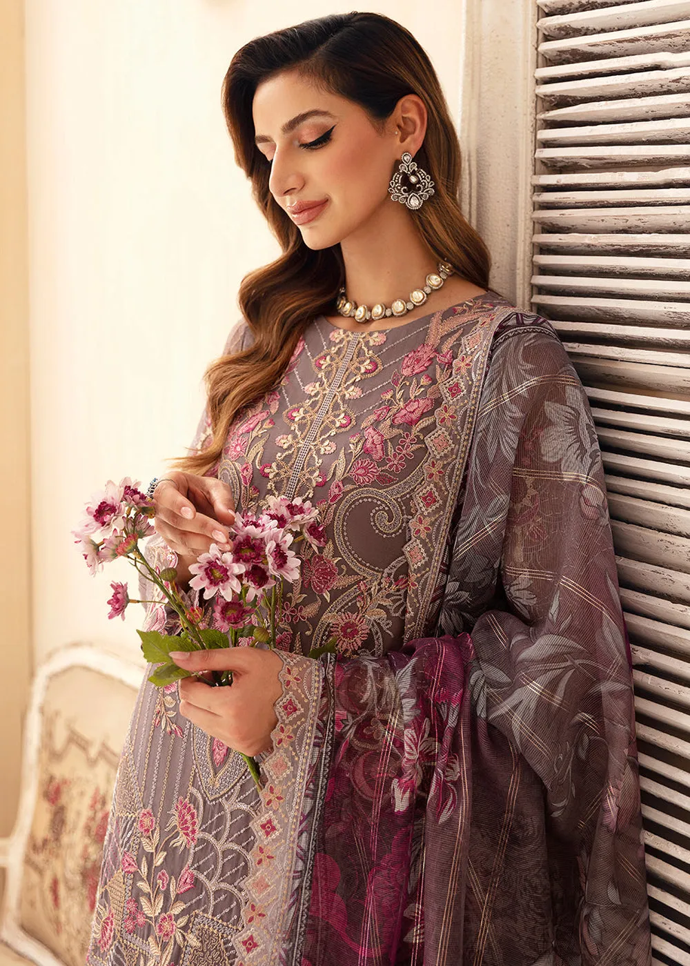 Chevron Luxury Chiffon Collection 24 by Ramsha | A-908