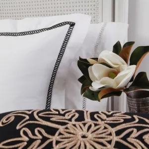 Chiara Black European Pillowcase by Davinci