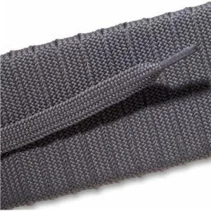 Fashion Athletic Flat Laces Custom Length with Tip - Gray (1 Pair Pack) Shoelaces