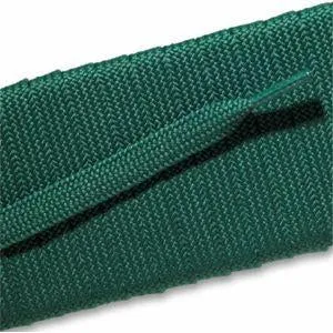 Fashion Athletic Flat Laces Custom Length with Tip - Kelly Green (1 Pair Pack) Shoelaces