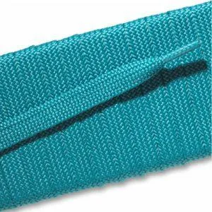 Fashion Athletic Flat Laces Custom Length with Tip - Turquoise (1 Pair Pack) Shoelaces