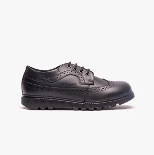 FELICITY Girls Leather Oxford Shoes Black