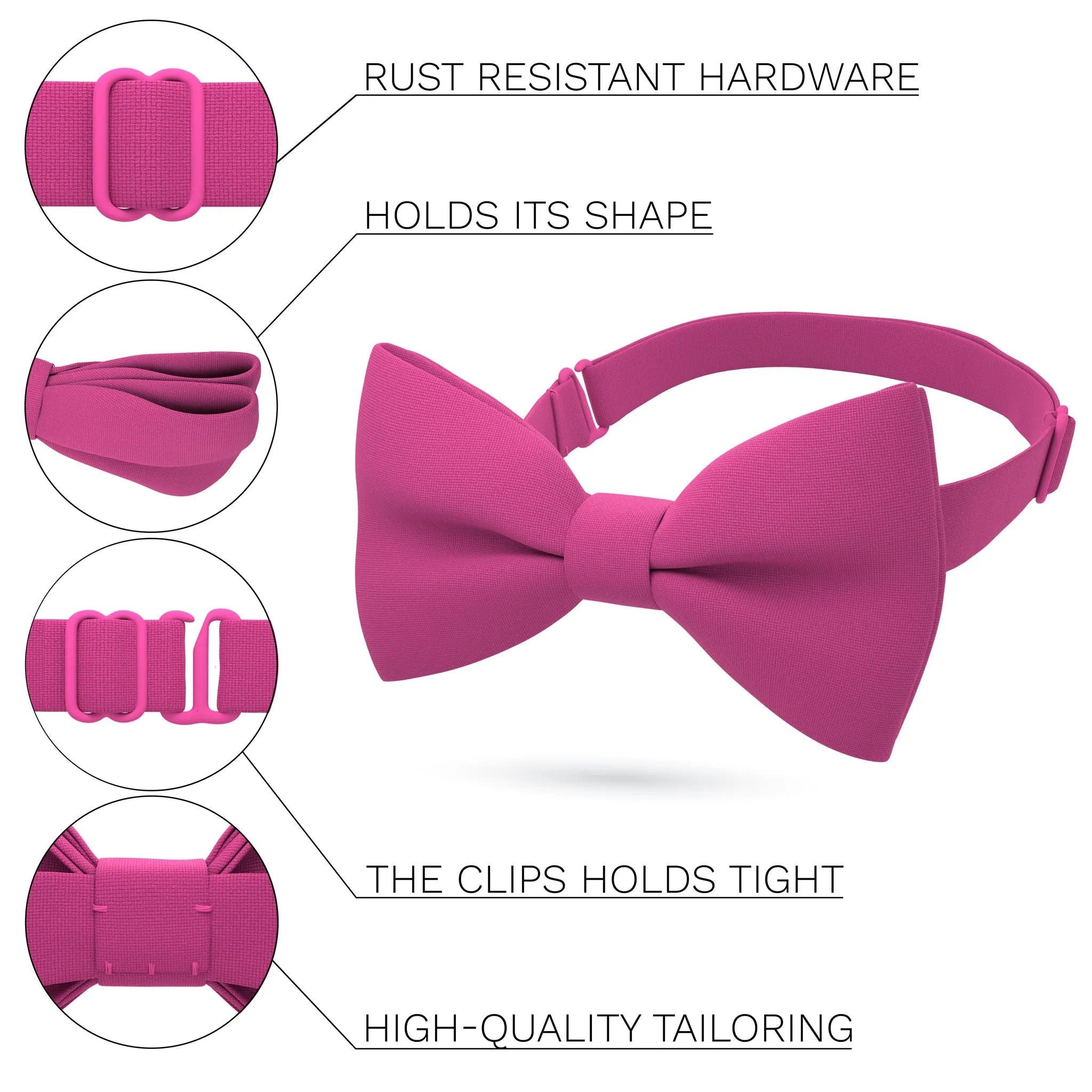 Hot Pink Bow Tie