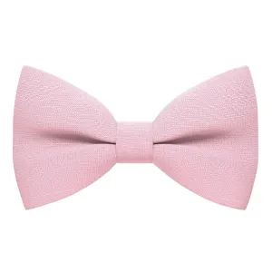 Linen Blush Pink Bow Tie