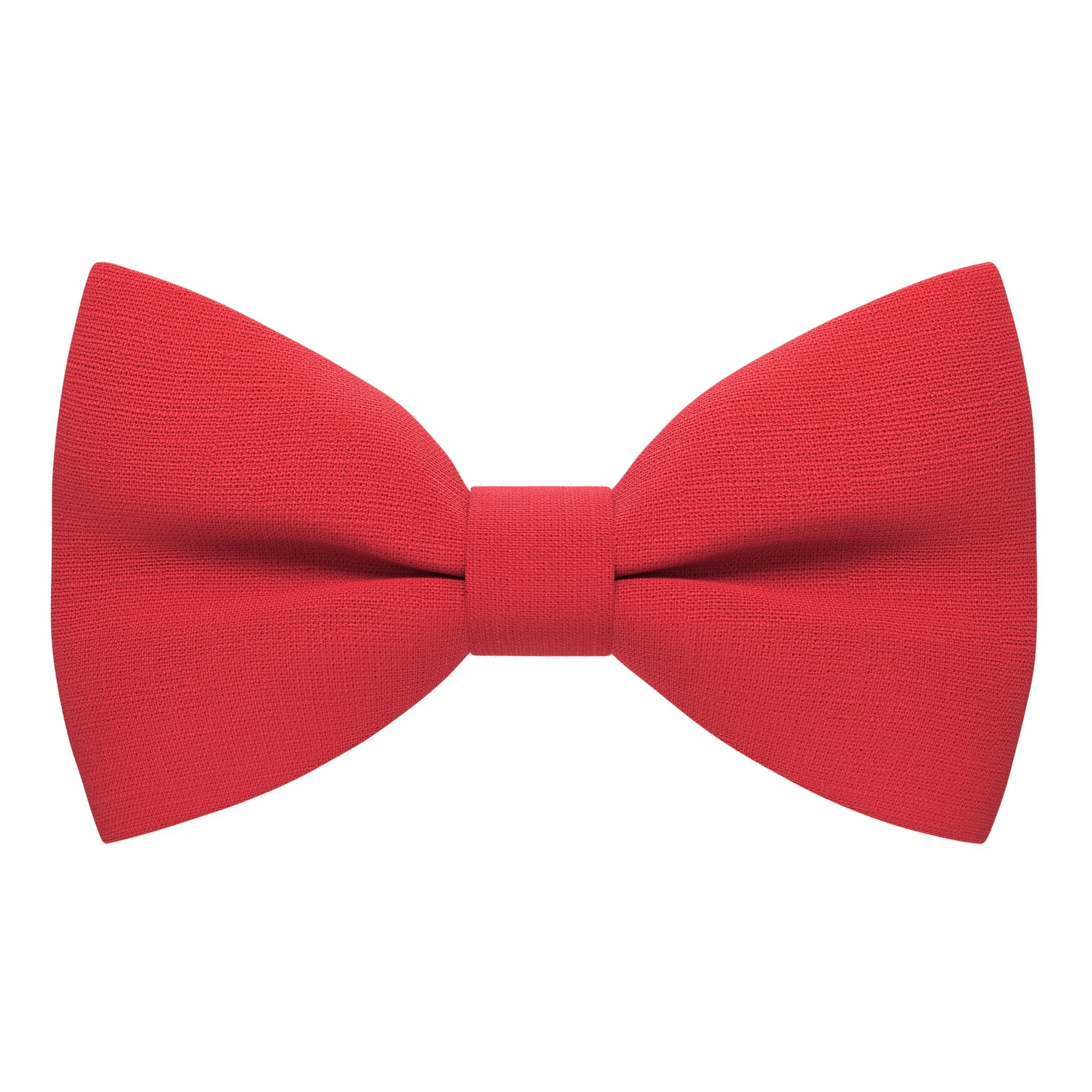 Linen Red Bow Tie