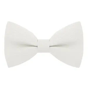 Linen White Bow Tie