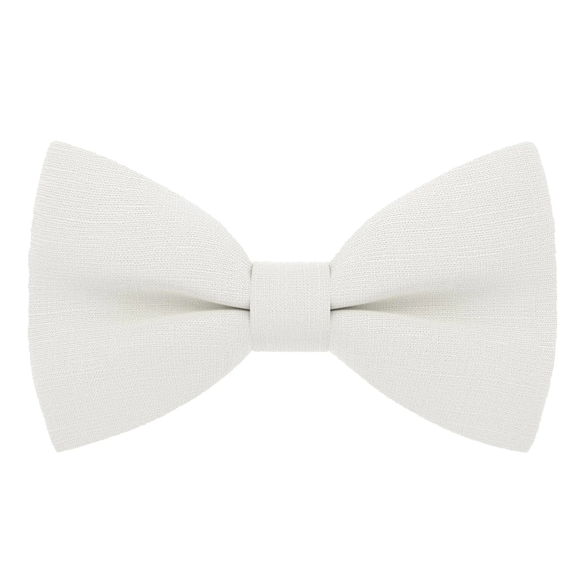 Linen White Bow Tie