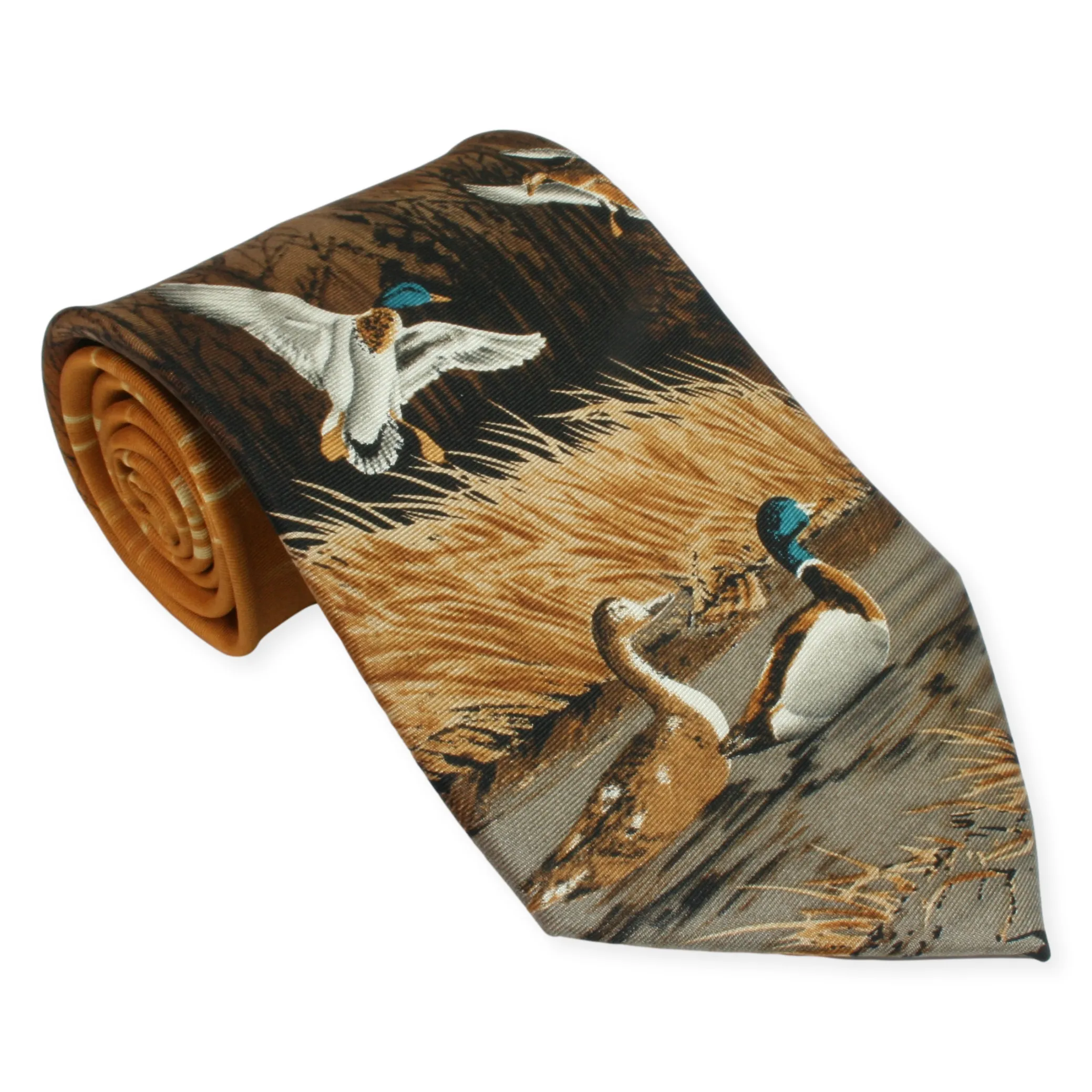 Mallard Duck Swimming On Sunset Shooting Tie