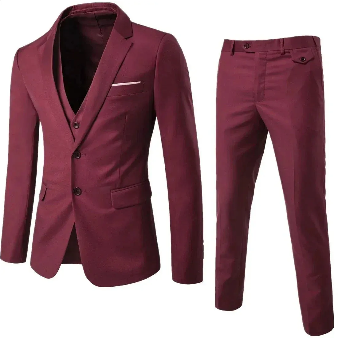 Men Suits For Wedding Elegant 3 Pieces 2 Set Jackets Vest Pants Luxury Blazers Outfit Fashion Classic Full 2024 Formal Costume