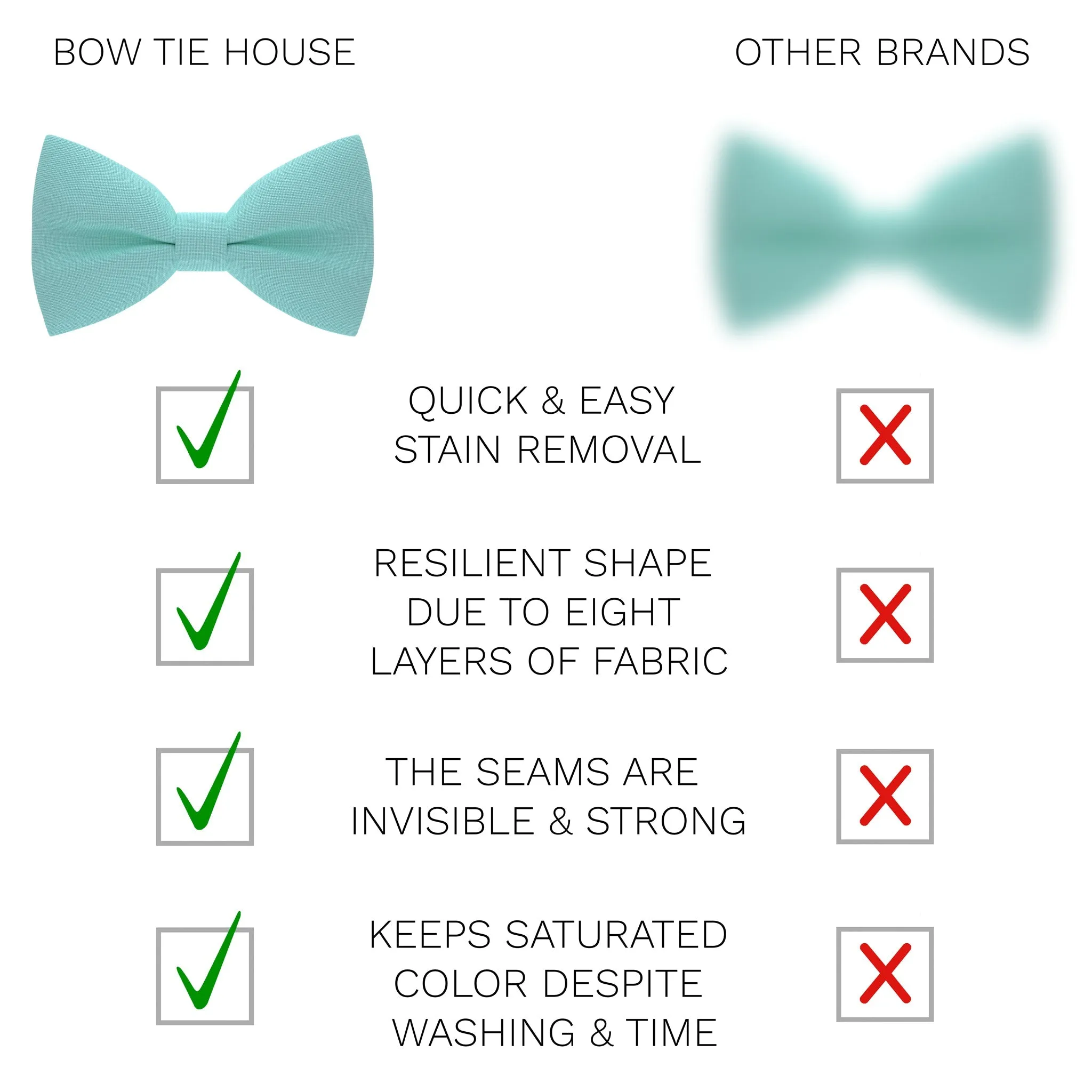 Mint Bow Tie with Handkerchief Set