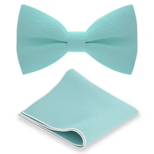 Mint Bow Tie with Handkerchief Set