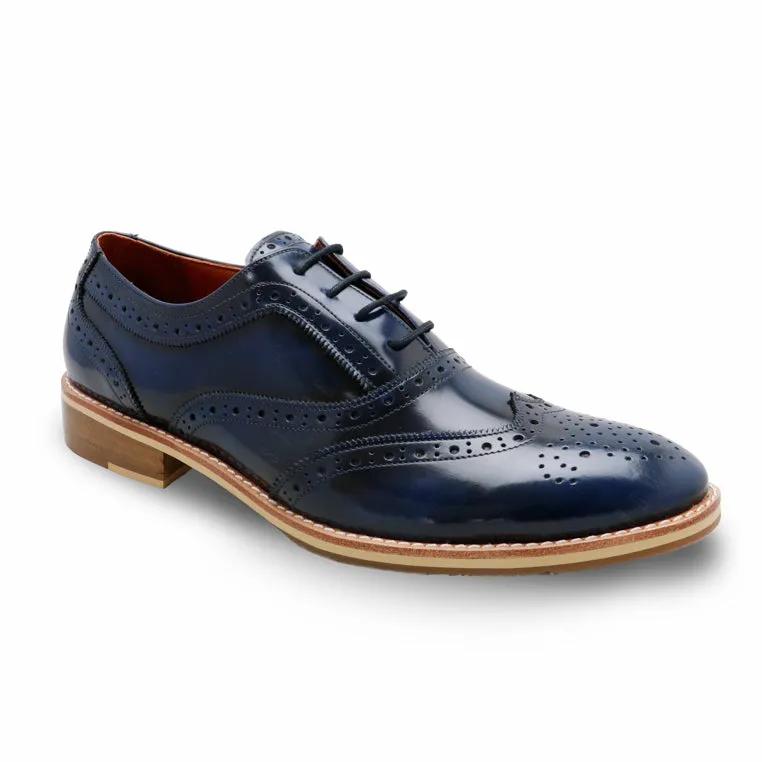 MR.FERGUSON FULL BROGUE European Brush Off Bezel Blue