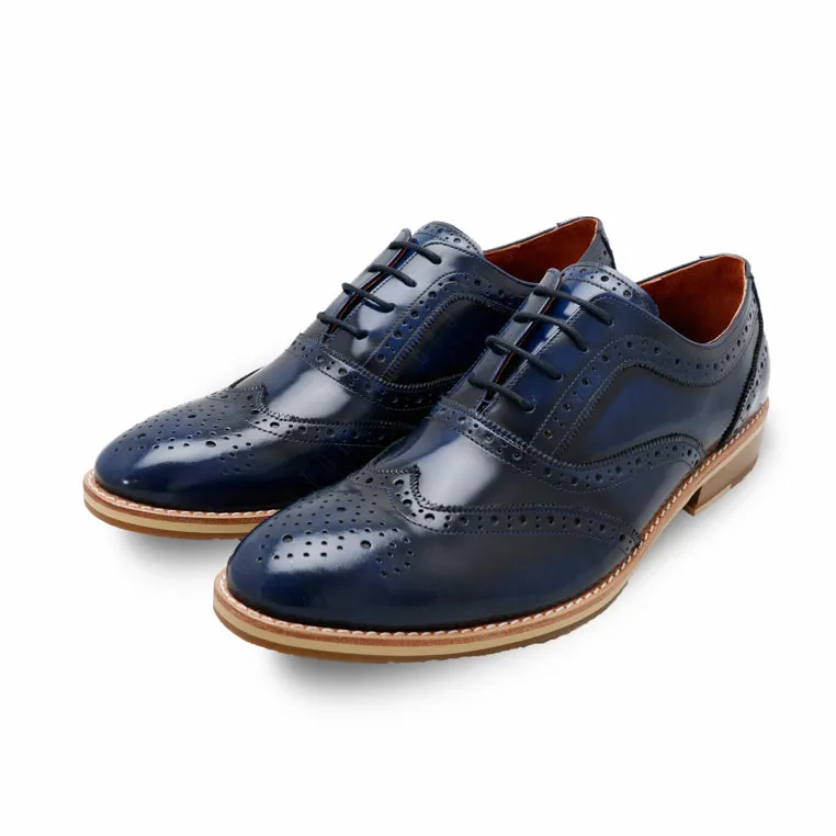 MR.FERGUSON FULL BROGUE European Brush Off Bezel Blue