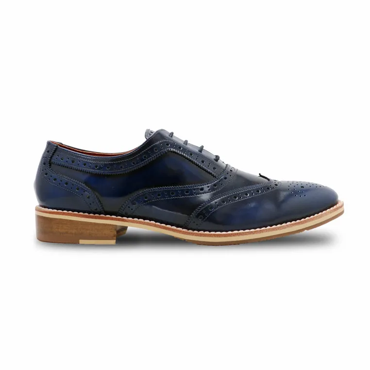 MR.FERGUSON FULL BROGUE European Brush Off Bezel Blue