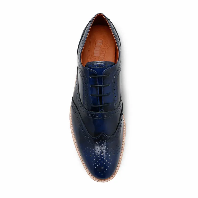 MR.FERGUSON FULL BROGUE European Brush Off Bezel Blue