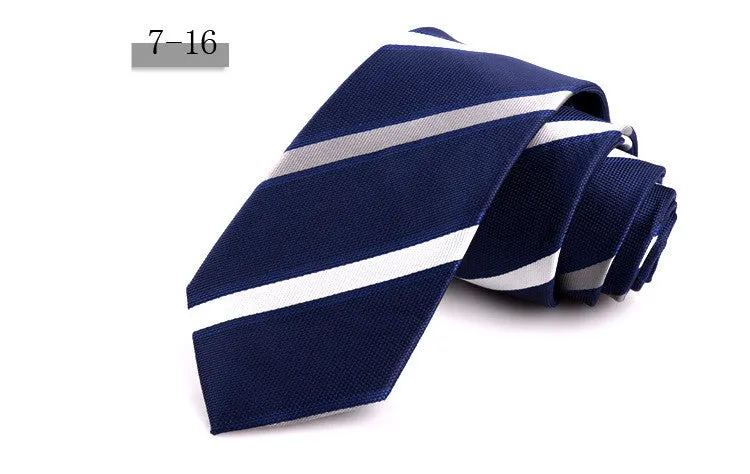 New Men's 7cm Striped Business Formal Tie