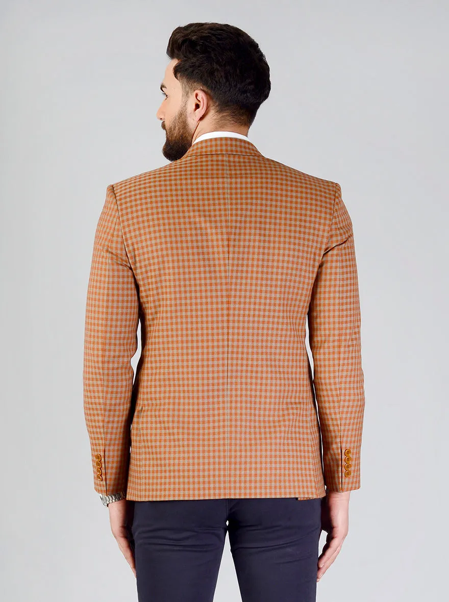 Orange & Grey  Blazer | JB Studio