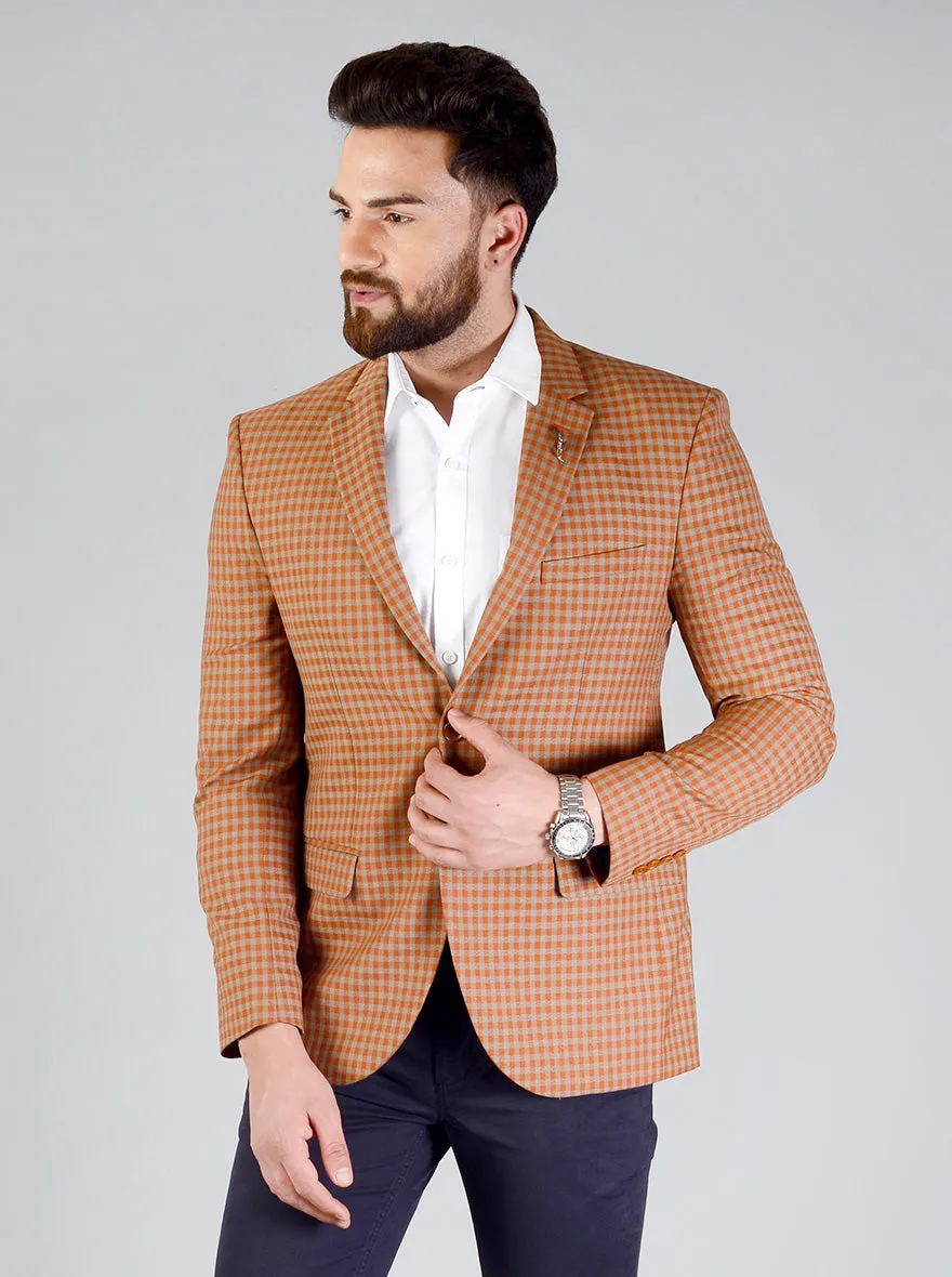 Orange & Grey  Blazer | JB Studio