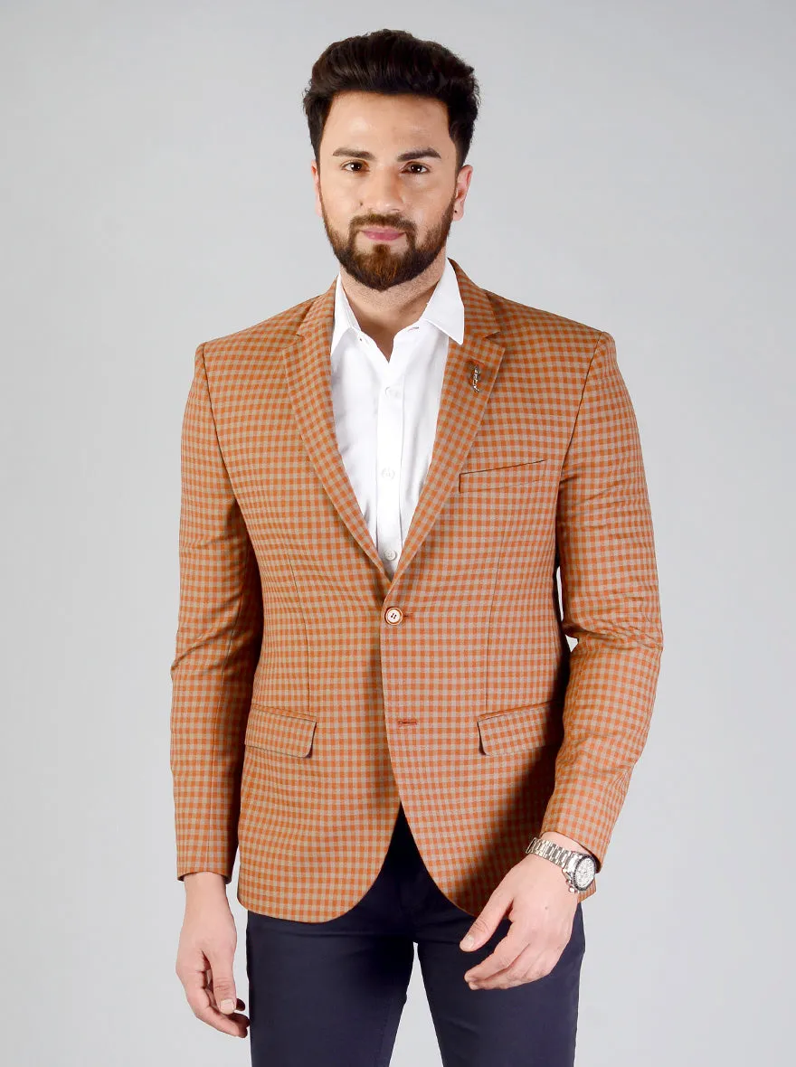 Orange & Grey  Blazer | JB Studio