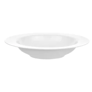 Porcelain Bowl with Rim 27cm White