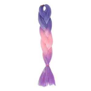 PURPLE | PINK | MAUVE GLITTER BRAID HAIR 24"