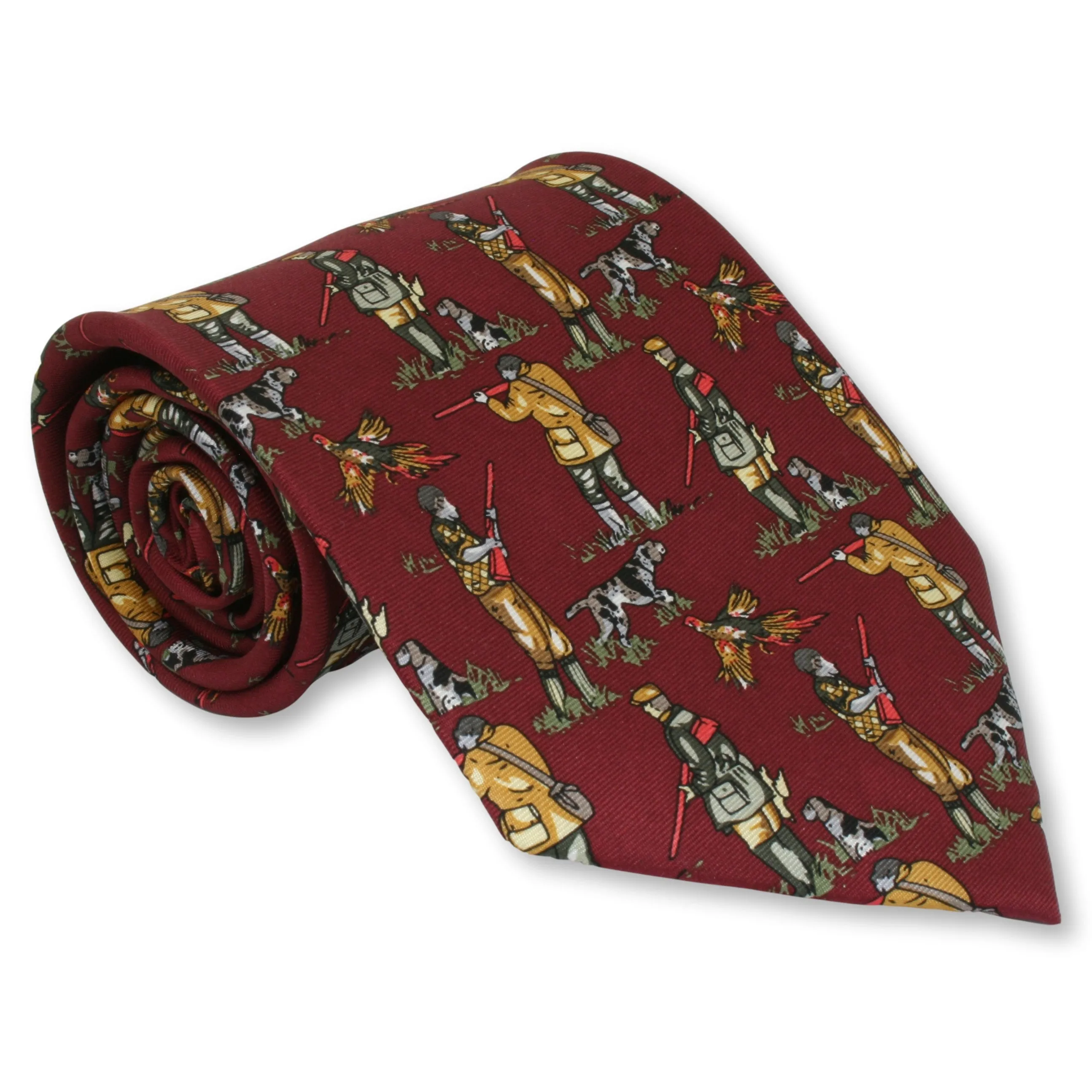 Red Shooter and Gundog Silk Tie