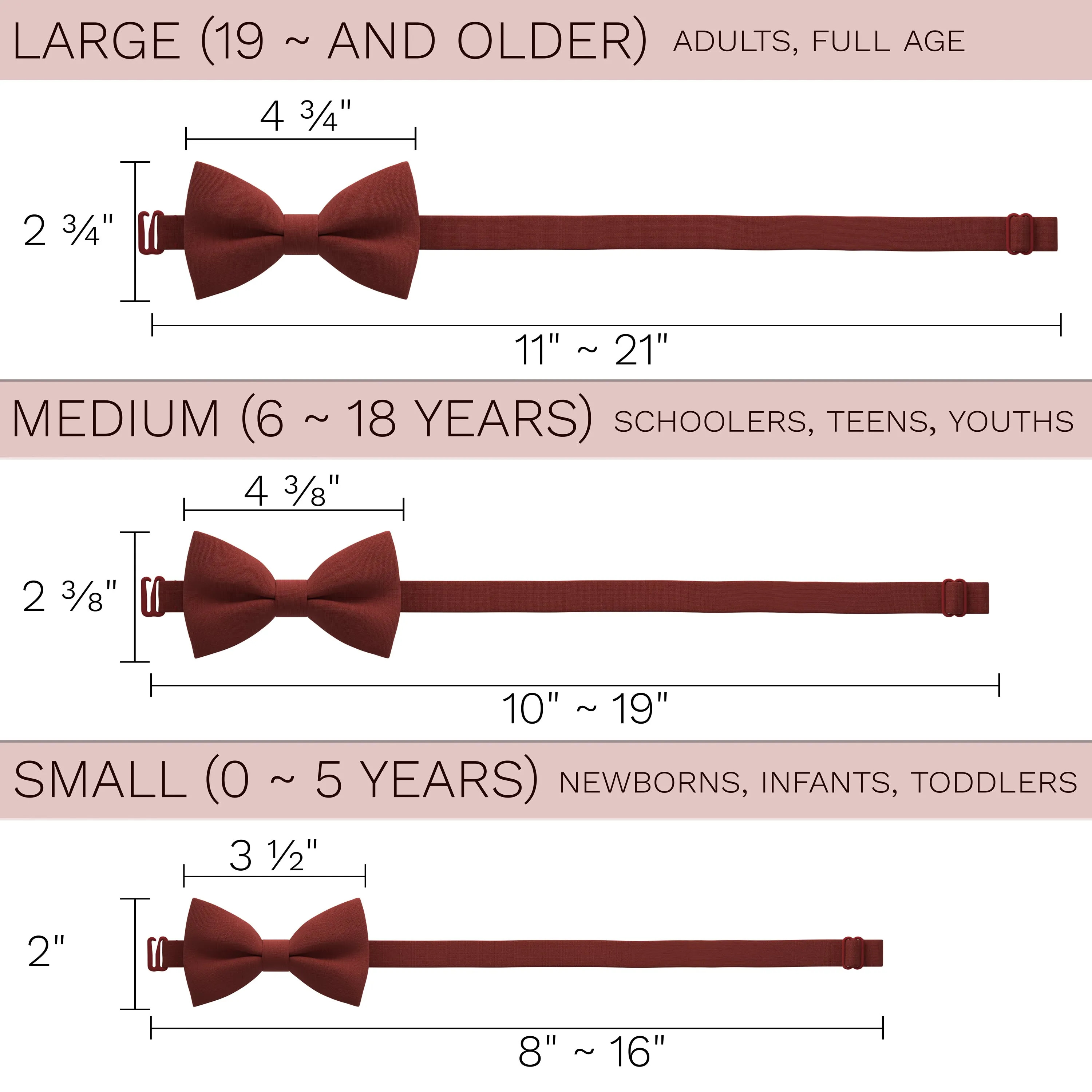 Reddish Rust Bow Tie