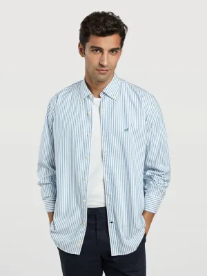 Regular fit 100% bci cotton striped oxford shirt