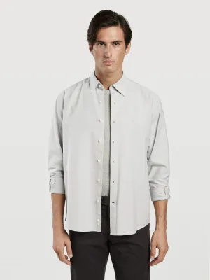 Regular fit 100�I cotton plain oxford shirt