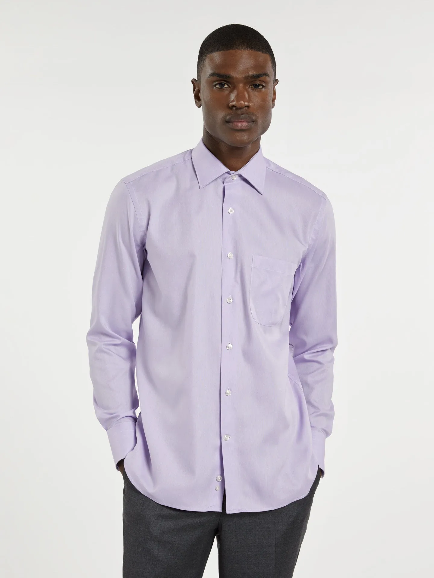 Regular fit business plain oxford formal shirt