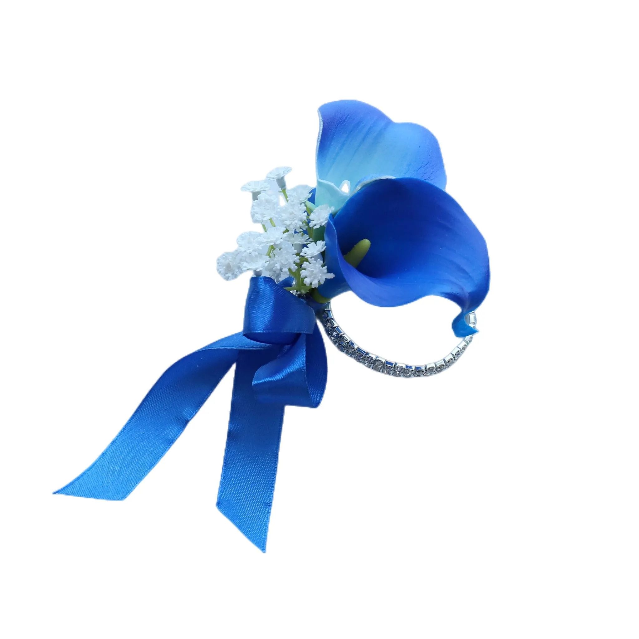 Royal Blue Calla Lily Wedding Bouquets Boutonnieres Corsages