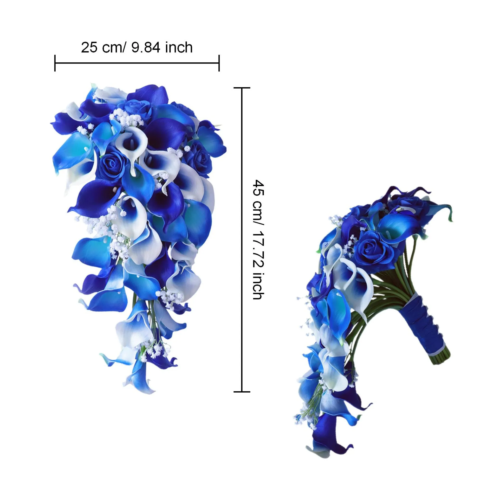 Royal Blue Calla Lily Wedding Bouquets Boutonnieres Corsages