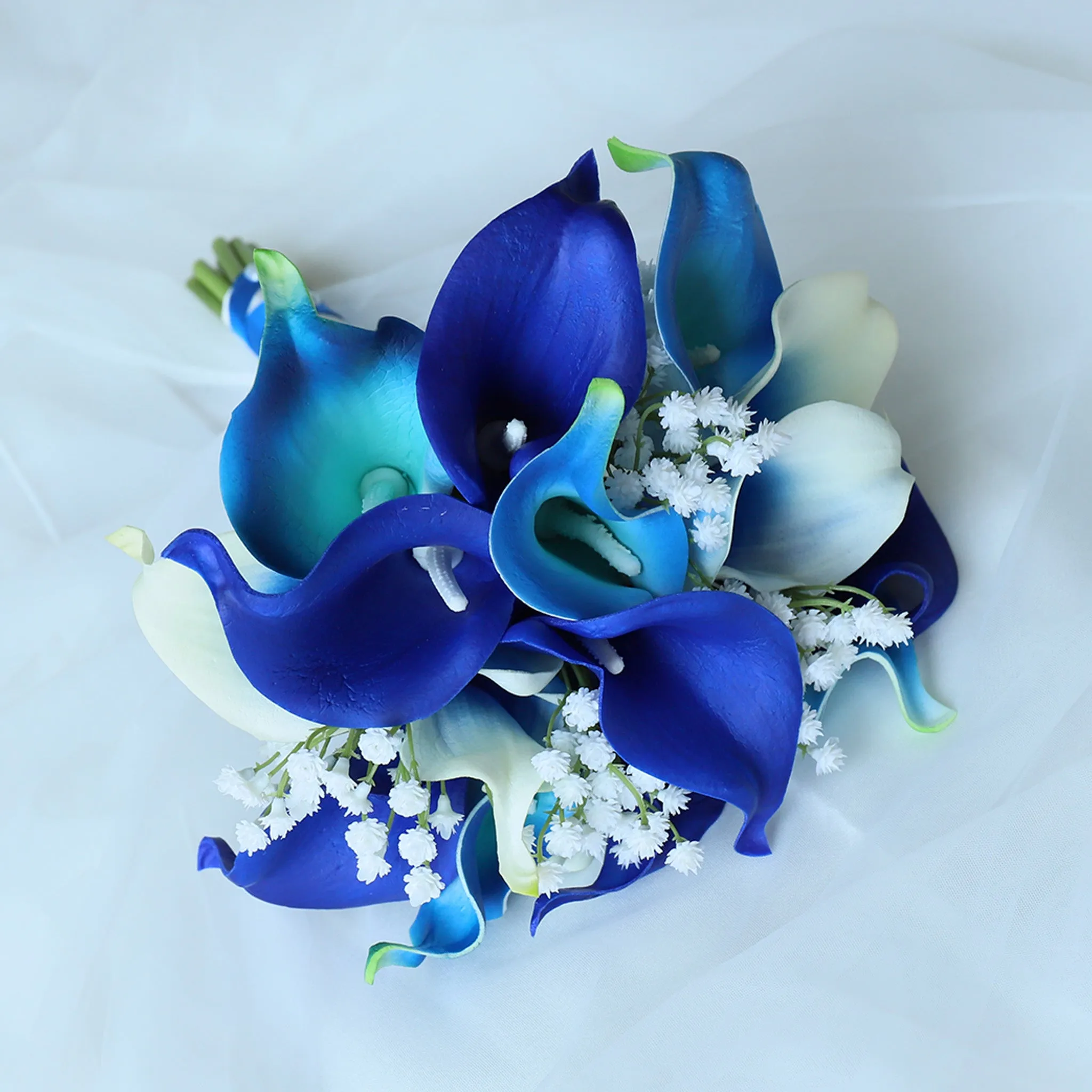 Royal Blue Calla Lily Wedding Bouquets Boutonnieres Corsages