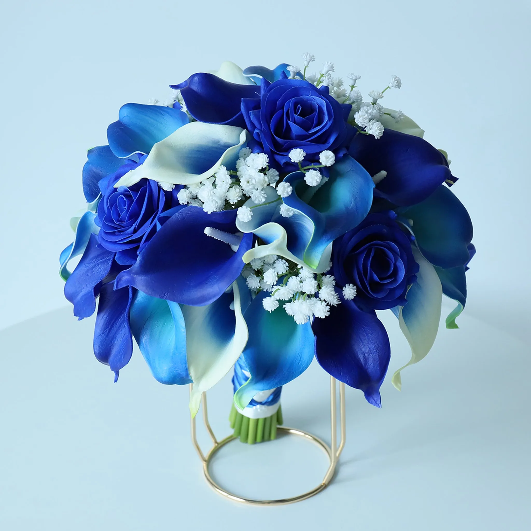 Royal Blue Calla Lily Wedding Bouquets Boutonnieres Corsages