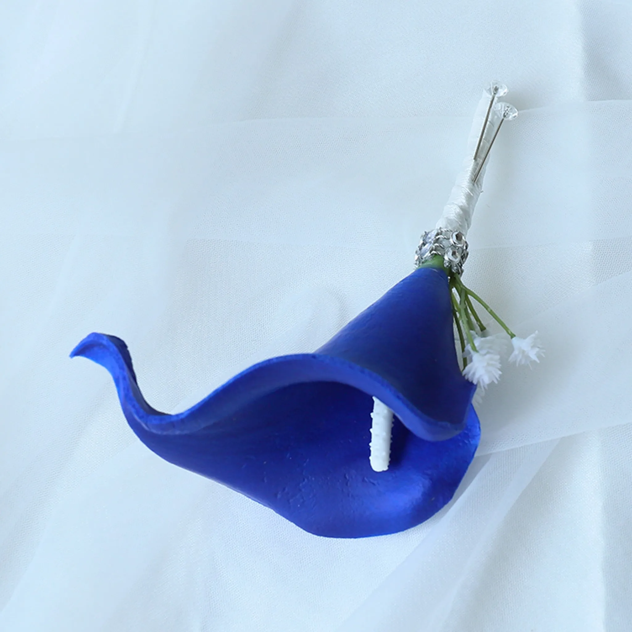 Royal Blue Calla Lily Wedding Bouquets Boutonnieres Corsages