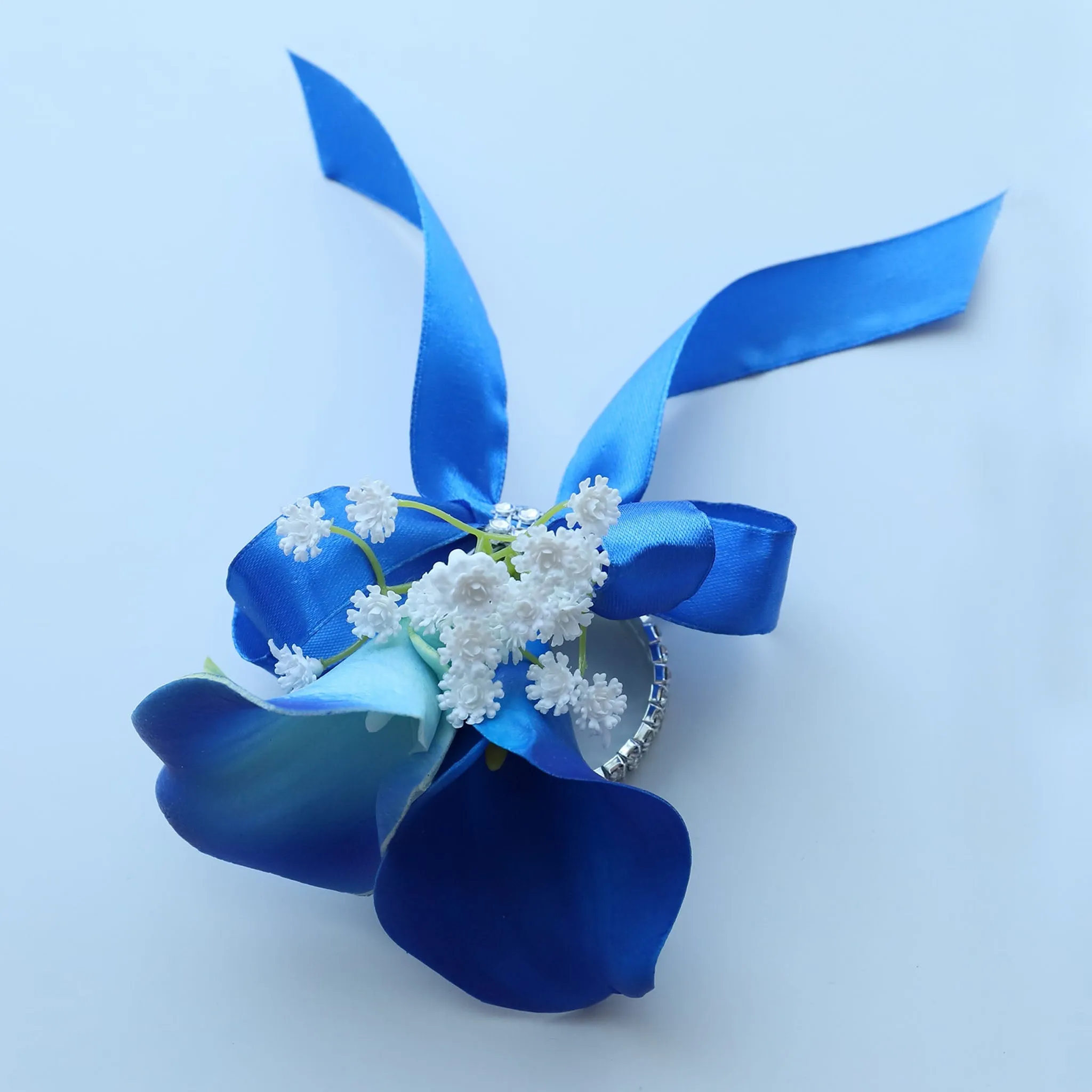 Royal Blue Calla Lily Wedding Bouquets Boutonnieres Corsages