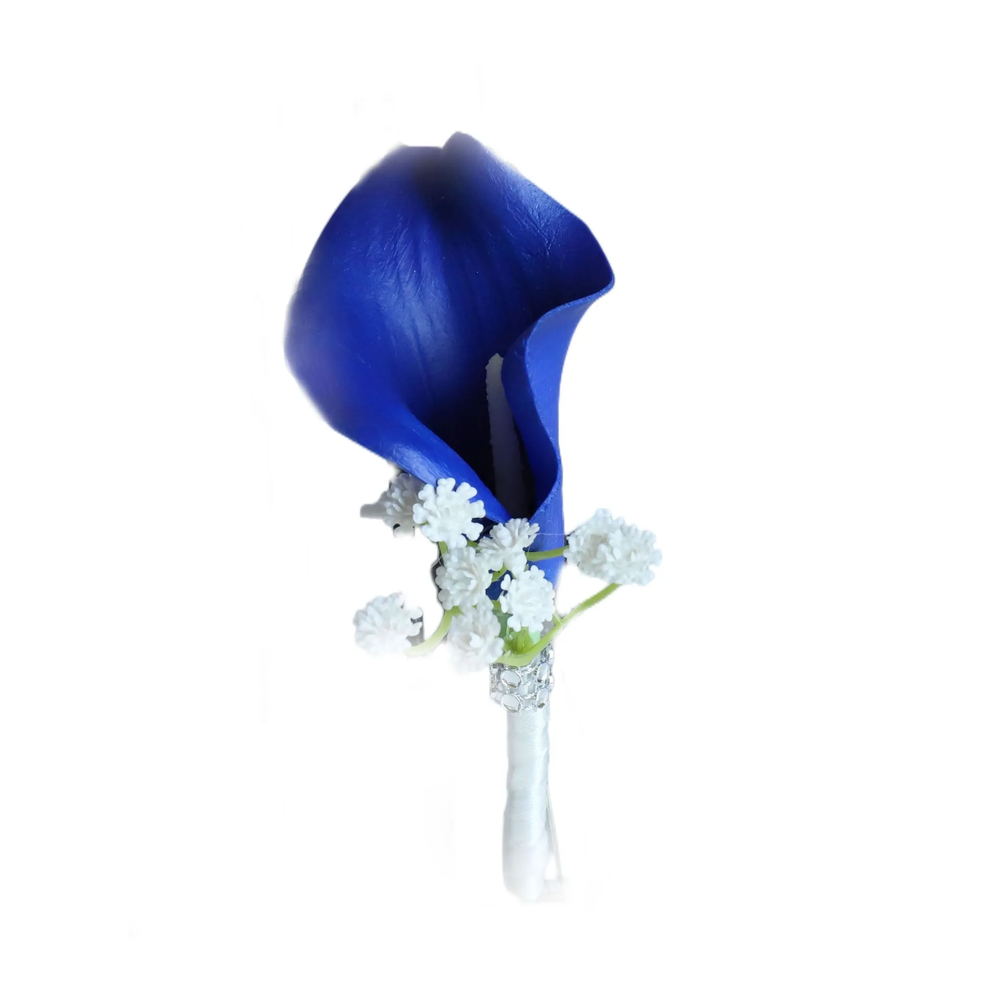 Royal Blue Calla Lily Wedding Bouquets Boutonnieres Corsages